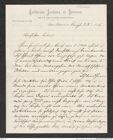 Nachlass Franz Steindachner, Brief von W. Fisher an Franz Steindachner (28.08.1875), Inv.Nr. 133.04, Seite 1